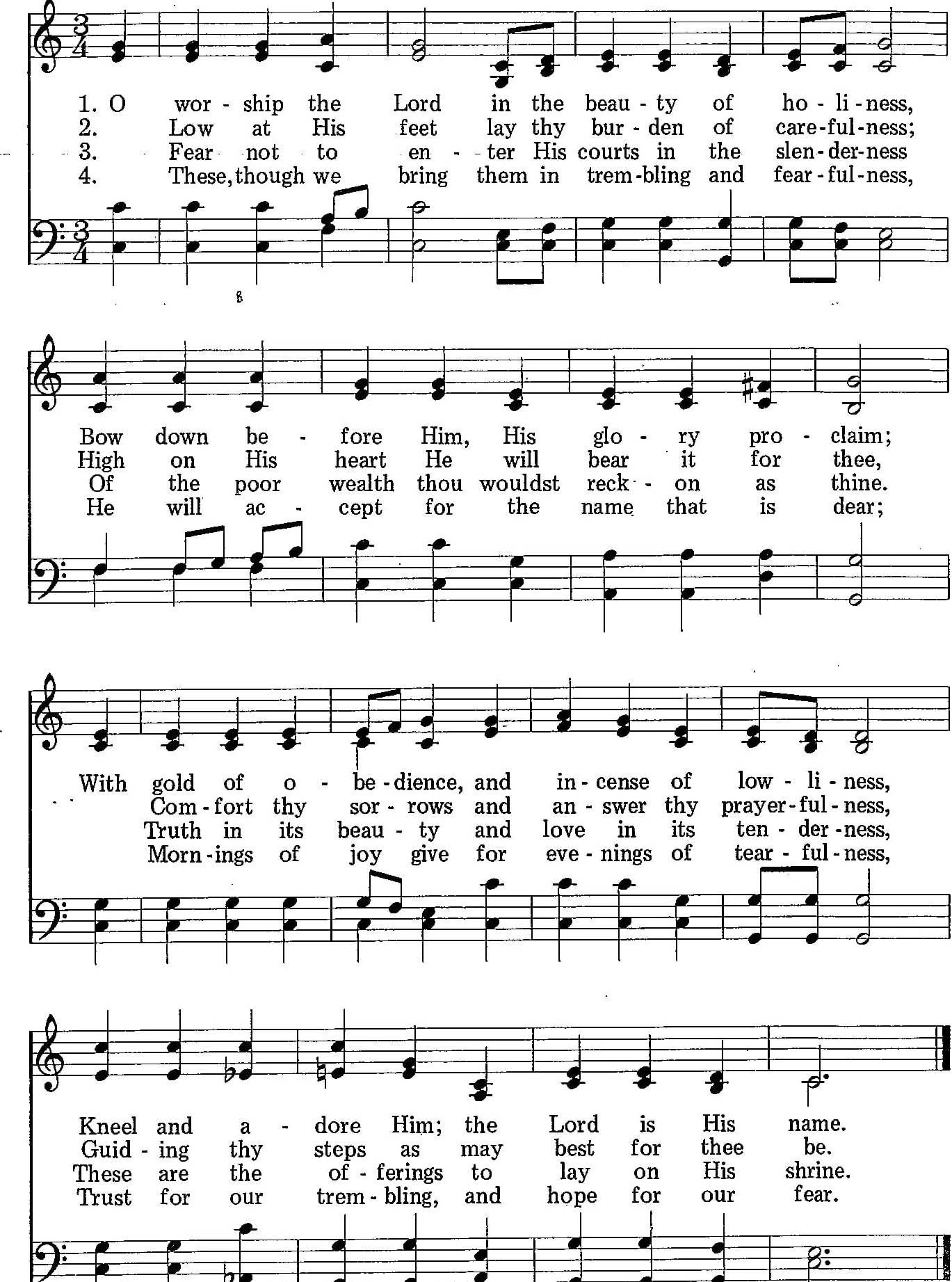 006 – O Worship the Lord sheet music